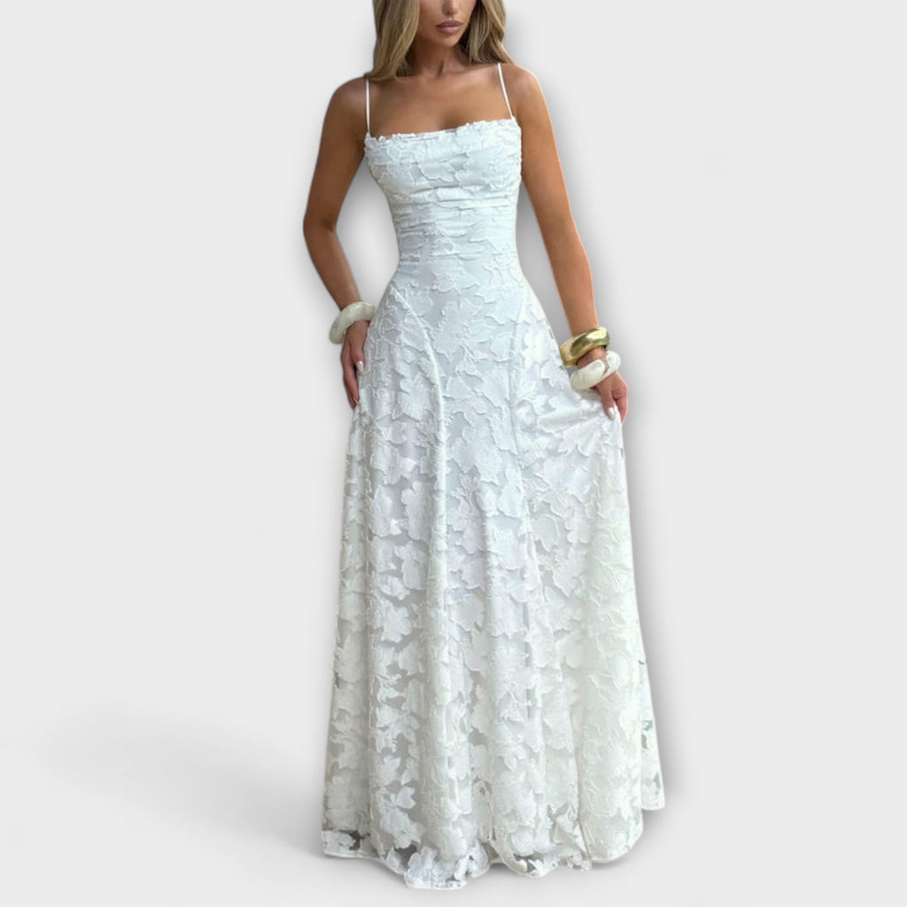 Emberly - Elegant Jacquard Maxi Dress
