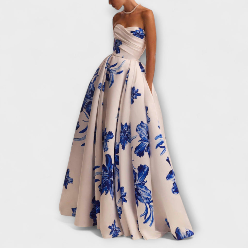 Rosalie - Chic Off-Shoulder Floral Maxi Dress