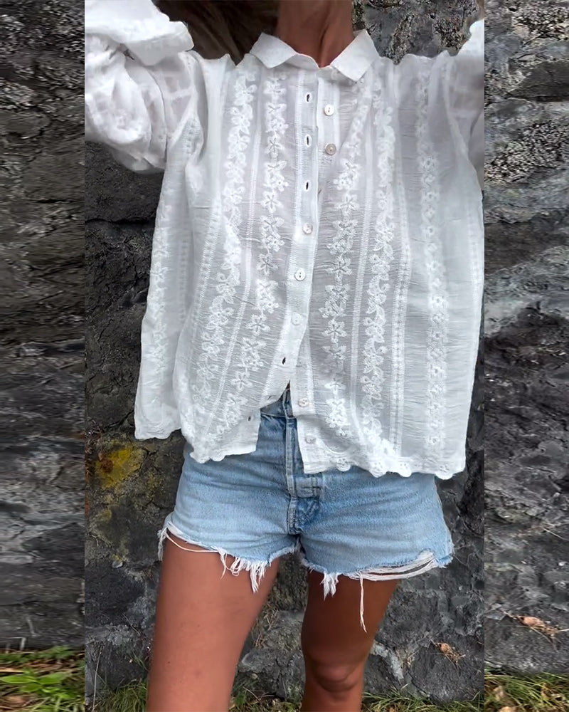 Miralyn - Button-Up Polo Shirt