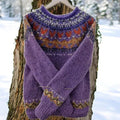 Mira – Warm sweater with traditionally woven shoulder detail