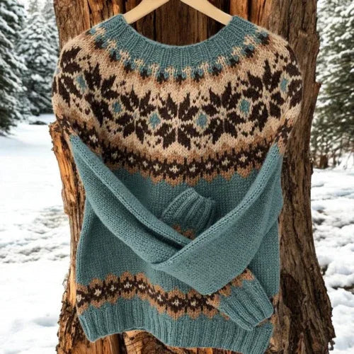 Lydia – Warm Sweater with classic autumn details