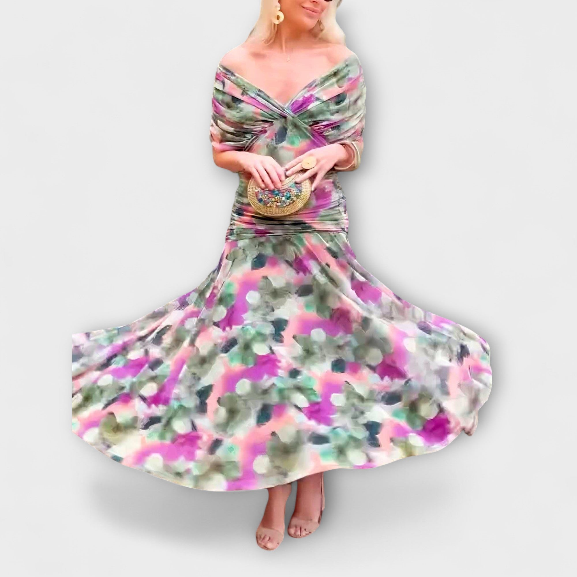 Aurora - Stylish V-Neck Maxi Dress
