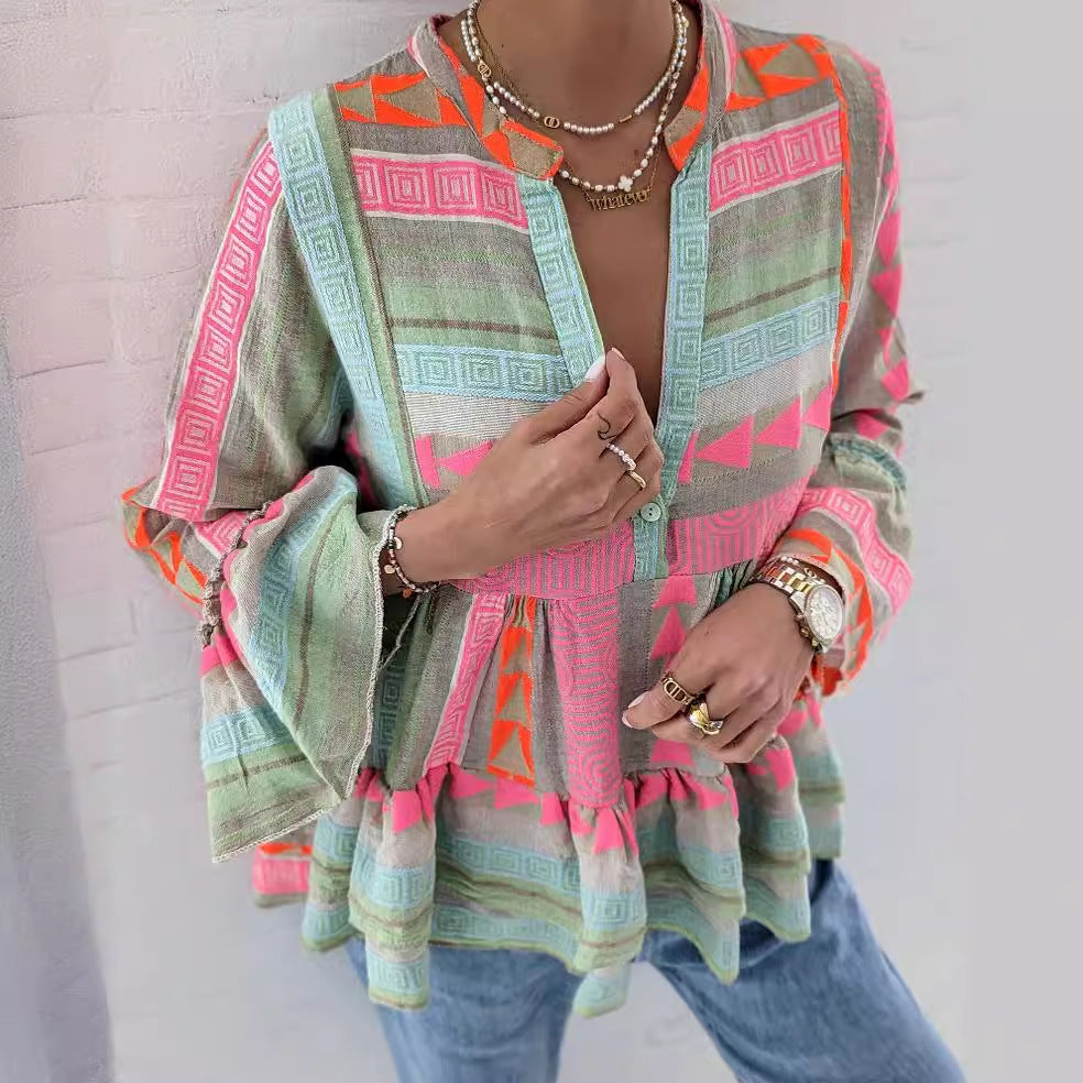 Sirenia - Boho Printed Top