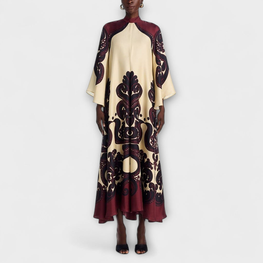 Lucy - Breathtaking Grenadilla Print Maxi Dress for Effortless Elegance