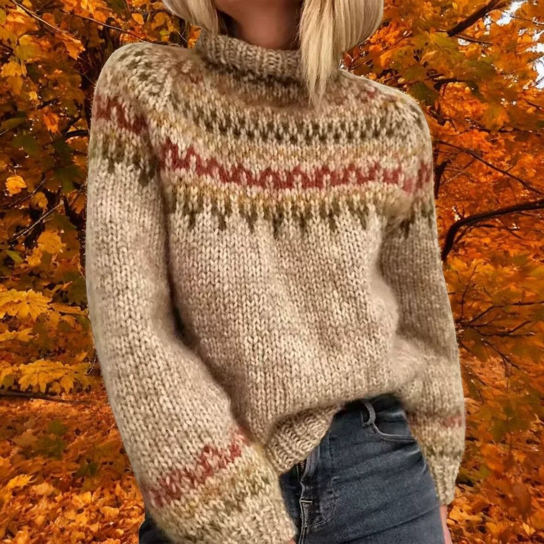Ingrid – Warm autumn Sweater with Nordic Pattern