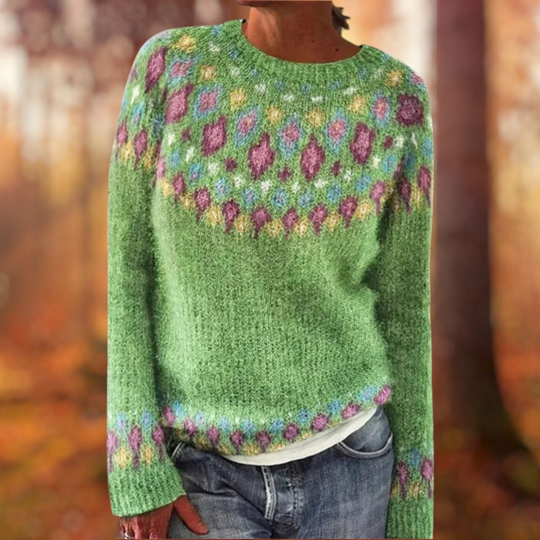 Paige – Traditional Woven Shoulder Sweater